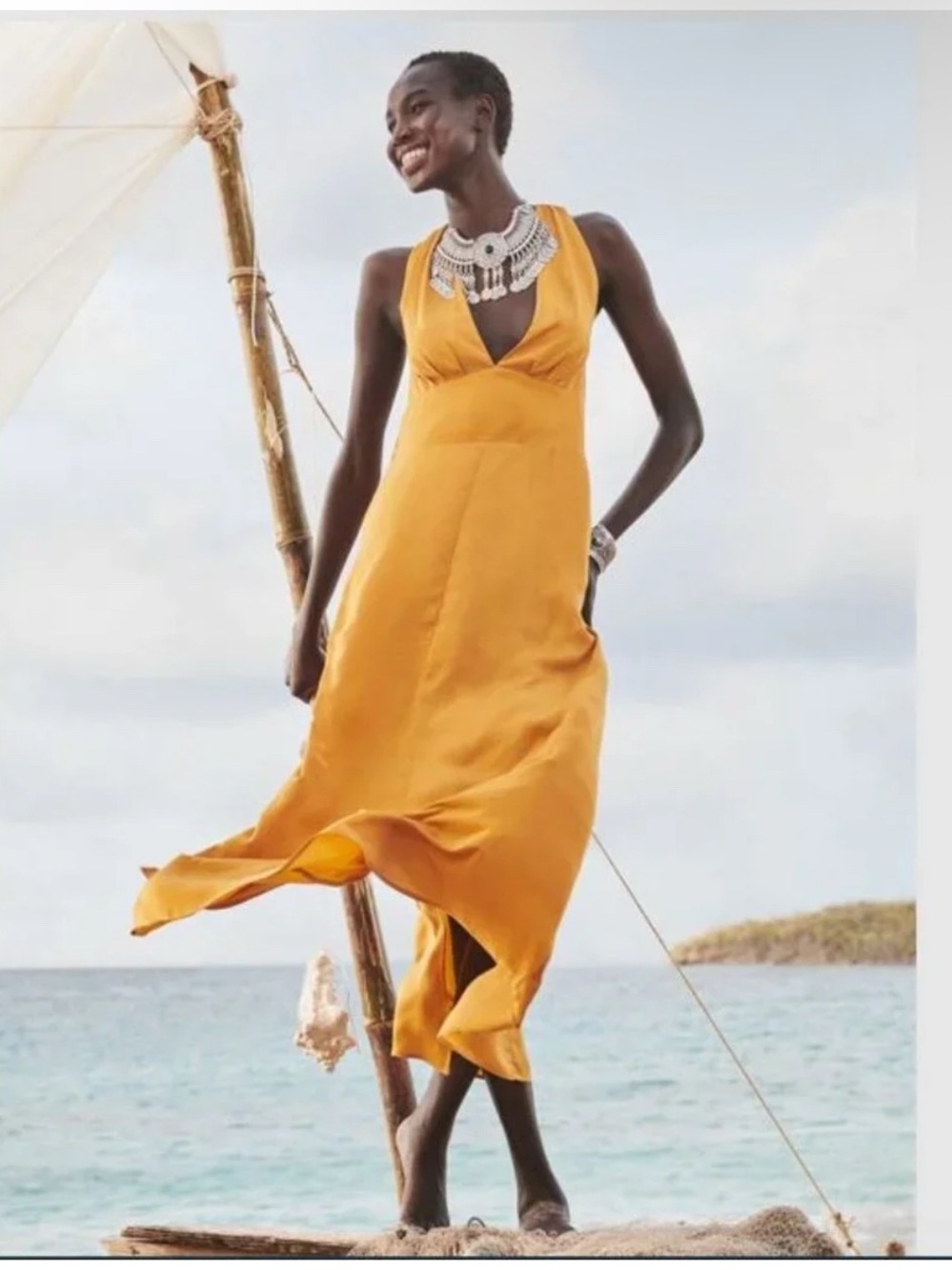 Banana Republic Resort Maxi Dress New Gold Plate Size 8 NWT